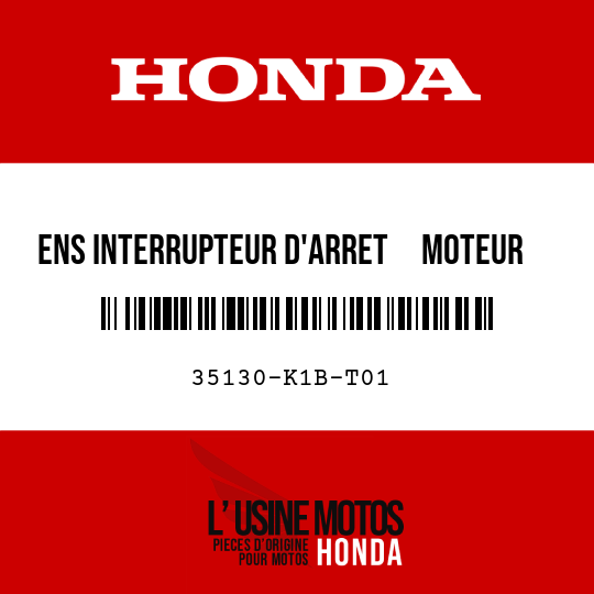 image de 35130-K1B-T01 ENS INTERRUPTEUR D'ARRET     MOTEUR
