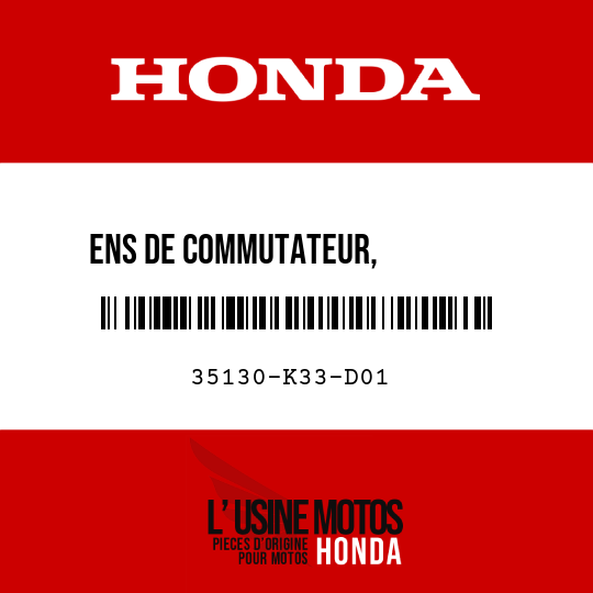 image de 35130-K33-D01 ENS DE COMMUTATEUR,          DEMARREUR ET ARRET MOTEUR