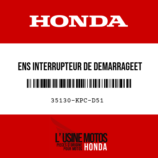 image de 35130-KPC-D51 ENS INTERRUPTEUR DE DEMARRAGEET D'ARRET