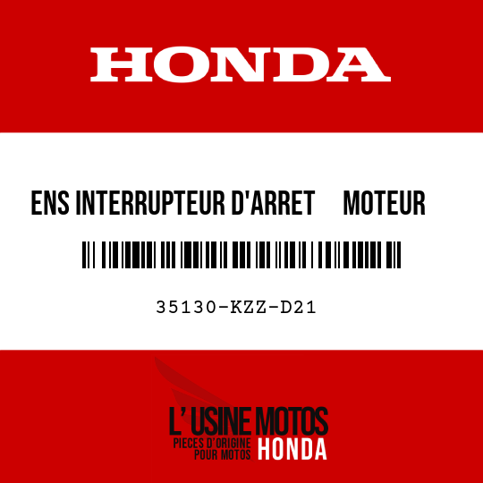 image de 35130-KZZ-D21 ENS INTERRUPTEUR D'ARRET     MOTEUR