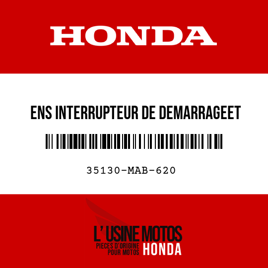 image de 35130-MAB-620 ENS INTERRUPTEUR DE DEMARRAGEET D'ARRET
