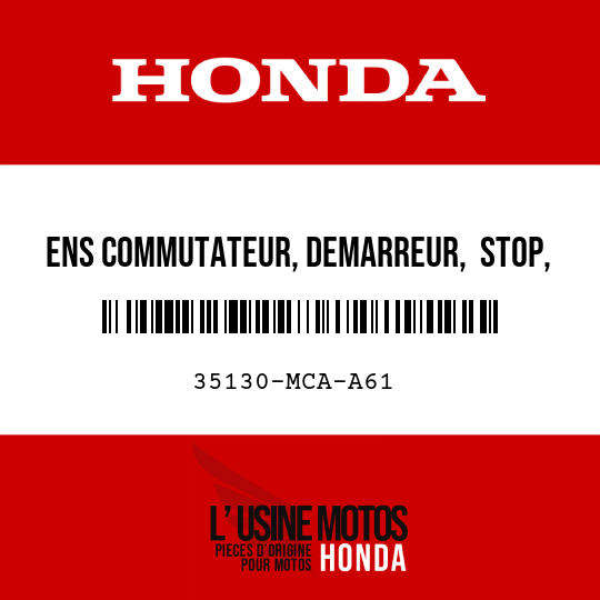 image de 35130-MCA-A61 ENS COMMUTATEUR, DEMARREUR,  STOP, ET CROISIERE