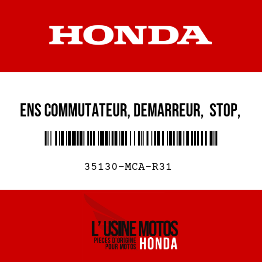image de 35130-MCA-R31 ENS COMMUTATEUR, DEMARREUR,  STOP, ET CROISIERE