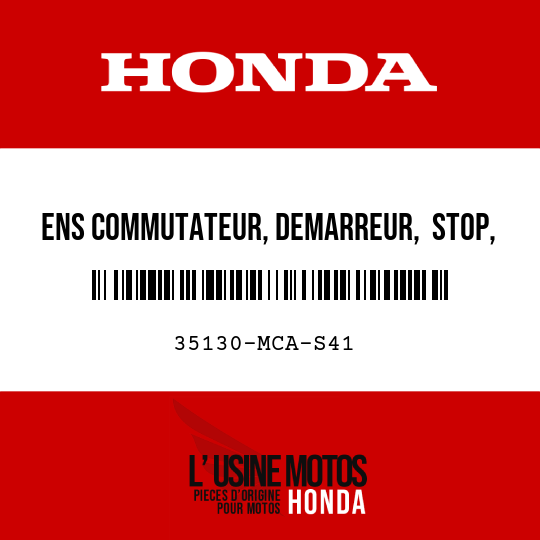 image de 35130-MCA-S41 ENS COMMUTATEUR, DEMARREUR,  STOP, ET CROISIERE
