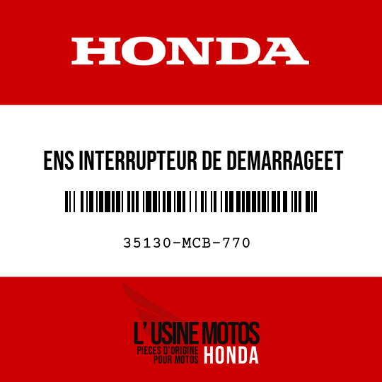 image de 35130-MCB-770 ENS INTERRUPTEUR DE DEMARRAGEET D'ARRET