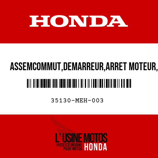 image de 35130-MEH-003 ASSEMCOMMUT,DEMARREUR,ARRET MOTEUR, NEUTRE ET ENTRAIN