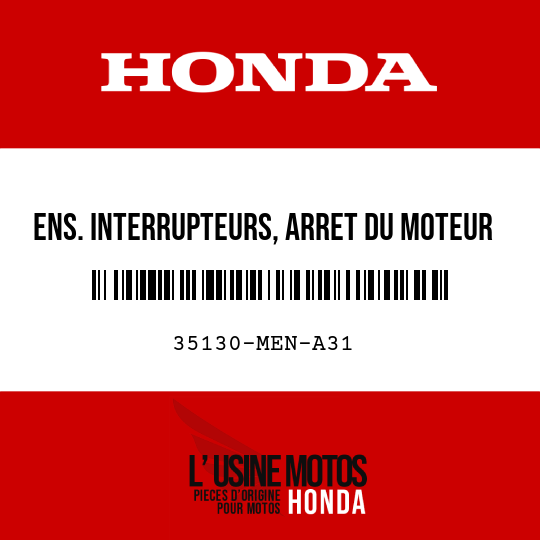 image de 35130-MEN-A31 ENS. INTERRUPTEURS, ARRET DU MOTEUR ET INDICATEUR