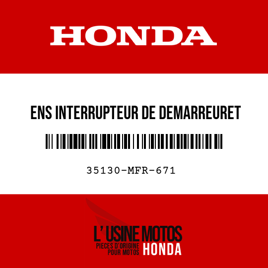 image de 35130-MFR-671 ENS INTERRUPTEUR DE DEMARREURET ARRET