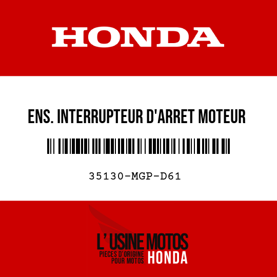 image de 35130-MGP-D61 ENS. INTERRUPTEUR D'ARRET MOTEUR