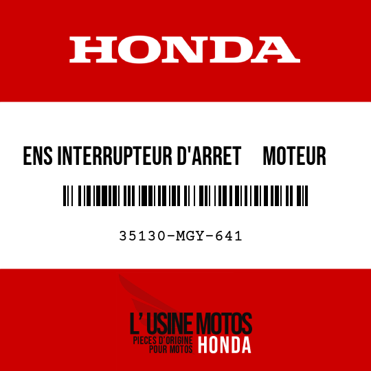 image de 35130-MGY-641 ENS INTERRUPTEUR D'ARRET MOTEUR
