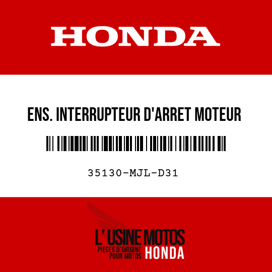 image de 35130-MJL-D31 ENS. INTERRUPTEUR D'ARRET MOTEUR