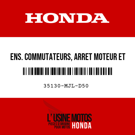 image de 35130-MJL-D50 ENS. COMMUTATEURS, ARRET MOTEUR ET MODE D-N