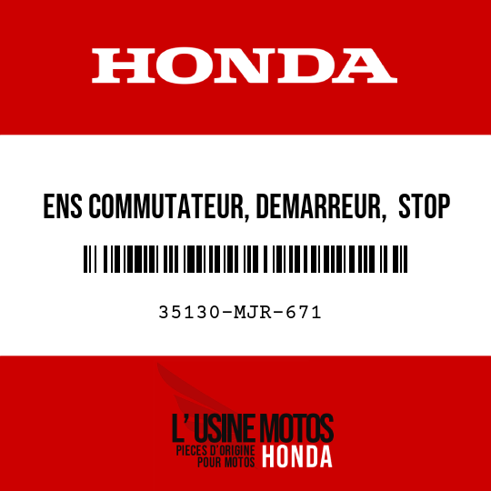 image de 35130-MJR-671 ENS COMMUTATEUR, DEMARREUR,  STOP ET DETRESSE