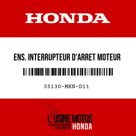 image de 35130-MKN-D11 ENS. INTERRUPTEUR D'ARRET MOTEUR