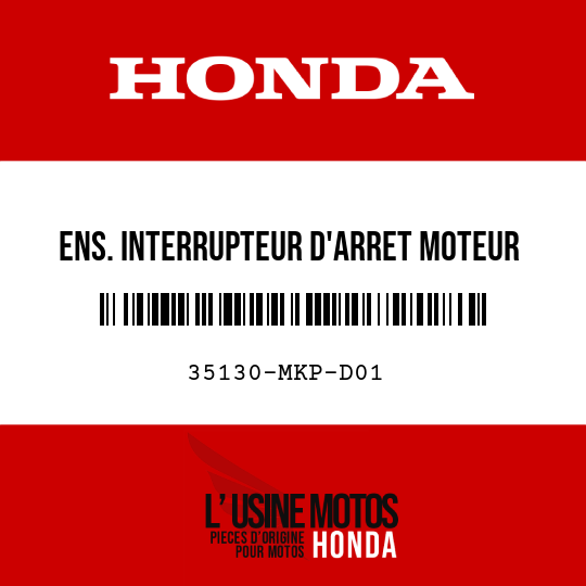 image de 35130-MKP-D01 ENS. INTERRUPTEUR D'ARRET MOTEUR