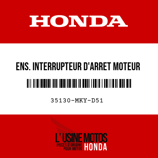 image de 35130-MKY-D51 ENS. INTERRUPTEUR D'ARRET MOTEUR