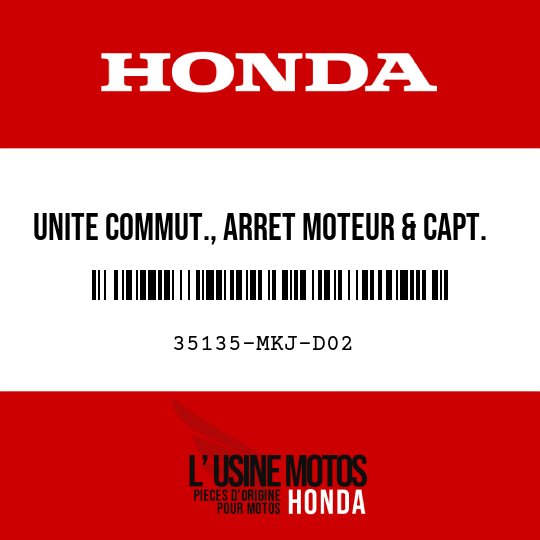 image de 35135-MKJ-D02 UNITE COMMUT., ARRET MOTEUR & CAPT. PRESSION ATM. POIGNEE