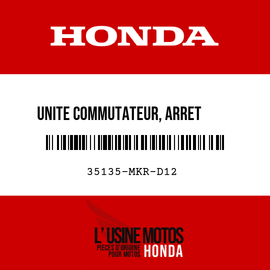 image de 35135-MKR-D12 UNITE COMMUTATEUR, ARRET      MOTEUR ET DEMARREUR