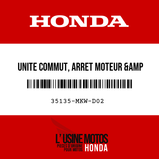 image de 35135-MKW-D02 UNITE COMMUT, ARRET MOTEUR & CAPT PRESSION ATM POIGNEE