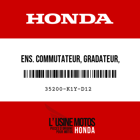 image de 35200-K1Y-D12 ENS. COMMUTATEUR, GRADATEUR, AVERTISSEUR ET CLIGNOTANT
