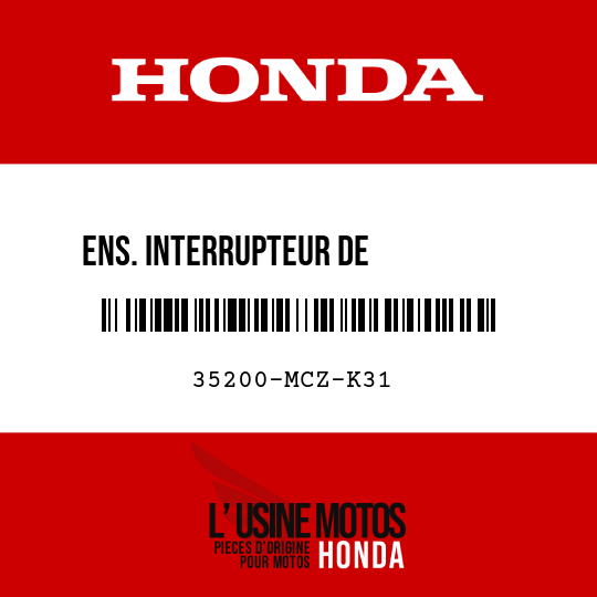 image de 35200-MCZ-K31 ENS. INTERRUPTEUR DE          CLIGNOTANT