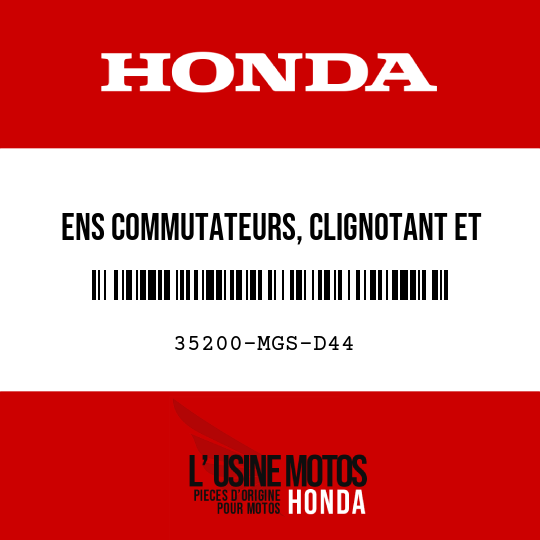 image de 35200-MGS-D44 ENS COMMUTATEURS, CLIGNOTANT ET LEVIER DE VITESSES