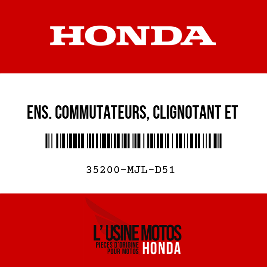 image de 35200-MJL-D51 ENS. COMMUTATEURS, CLIGNOTANT ET LEVIER DE VITESSES