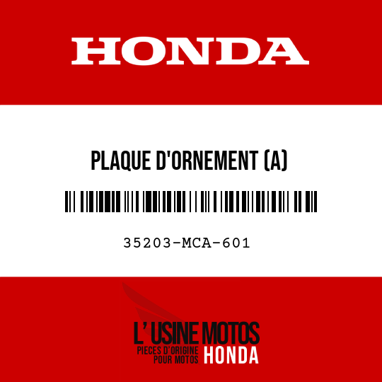 image de 35203-MCA-601 PLAQUE D'ORNEMENT (A)