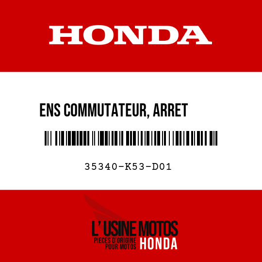 image de 35340-K53-D01 ENS COMMUTATEUR, ARRET       POIGNEE G (ETANCHE)