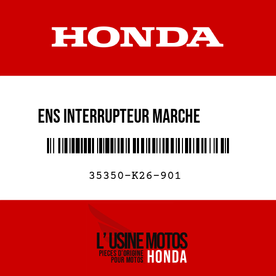 image de 35350-K26-901 ENS INTERRUPTEUR MARCHE       ARRIERE