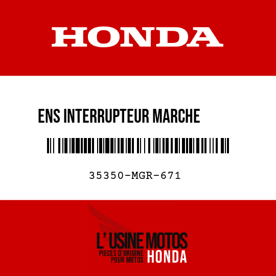 image de 35350-MGR-671 ENS INTERRUPTEUR MARCHE       ARRIERE