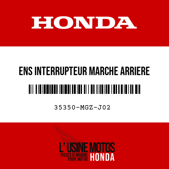 image de 35350-MGZ-J02 ENS INTERRUPTEUR MARCHE ARRIERE