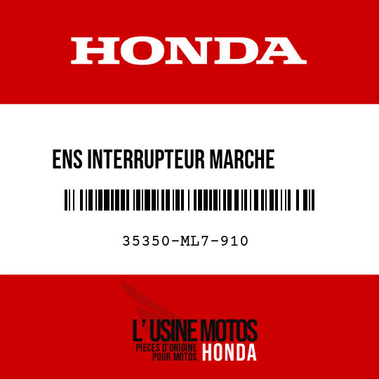 image de 35350-ML7-910 ENS INTERRUPTEUR MARCHE       ARRIERE