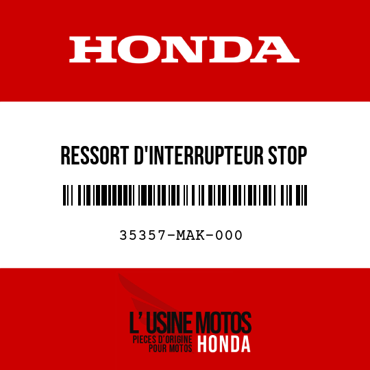 image de 35357-MAK-000 RESSORT D'INTERRUPTEUR STOP