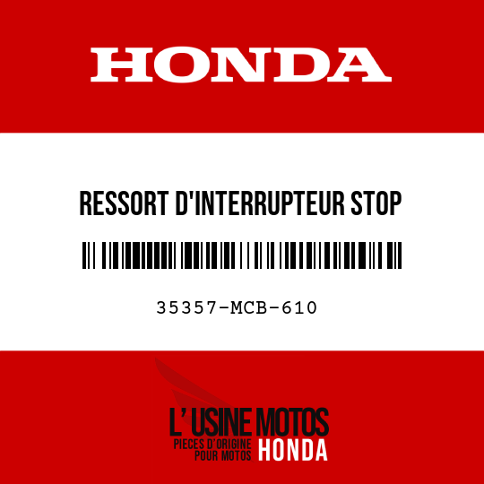 image de 35357-MCB-610 RESSORT D'INTERRUPTEUR STOP