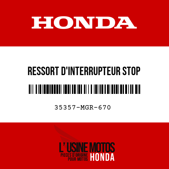 image de 35357-MGR-670 RESSORT D'INTERRUPTEUR STOP