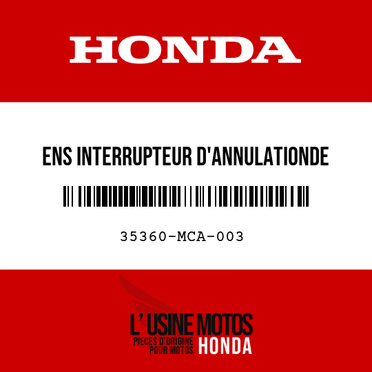 image de 35360-MCA-003 ENS INTERRUPTEUR D'ANNULATIONDE PRISE