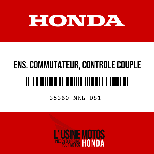 image de 35360-MKL-D81 ENS. COMMUTATEUR, CONTROLE COUPLE