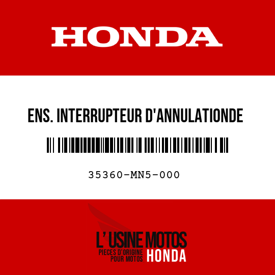 image de 35360-MN5-000 ENS. INTERRUPTEUR D'ANNULATIONDE PRISE