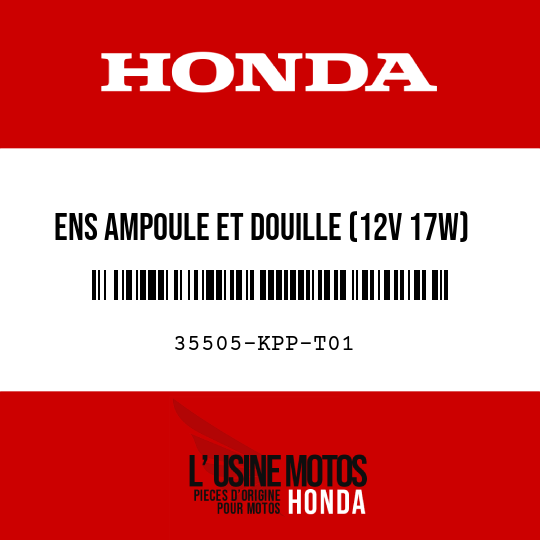 image de 35505-KPP-T01 ENS AMPOULE ET DOUILLE (12V 17W)