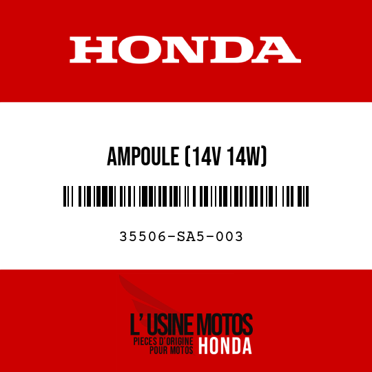 image de 35506-SA5-003 AMPOULE (14V 14W)