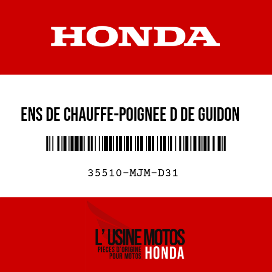 image de 35510-MJM-D31 ENS DE CHAUFFE-POIGNEE D DE GUIDON