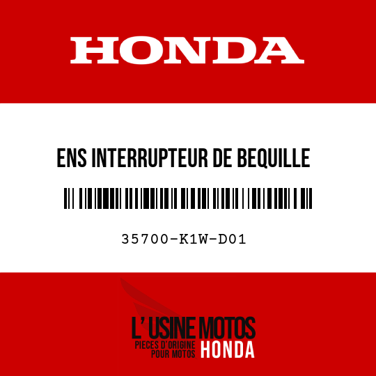 image de 35700-K1W-D01 ENS INTERRUPTEUR DE BEQUILLE LATERALE