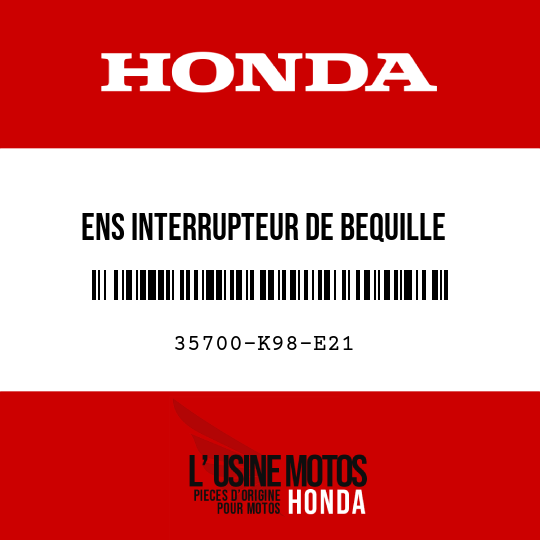 image de 35700-K98-E21 ENS INTERRUPTEUR DE BEQUILLE LATERALE