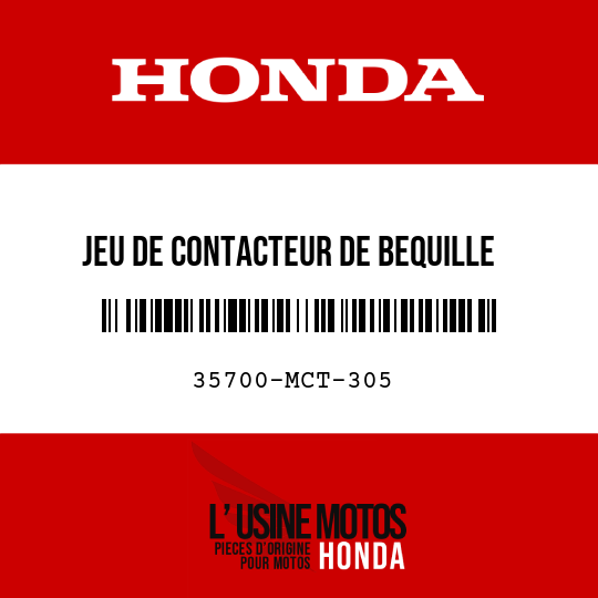 image de 35700-MCT-305 JEU DE CONTACTEUR DE BEQUILLE LATERALE