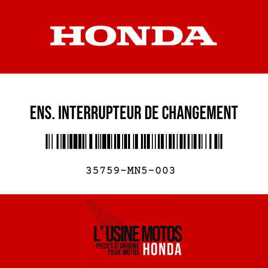 image de 35759-MN5-003 ENS. INTERRUPTEUR DE CHANGEMENT (TOYO)