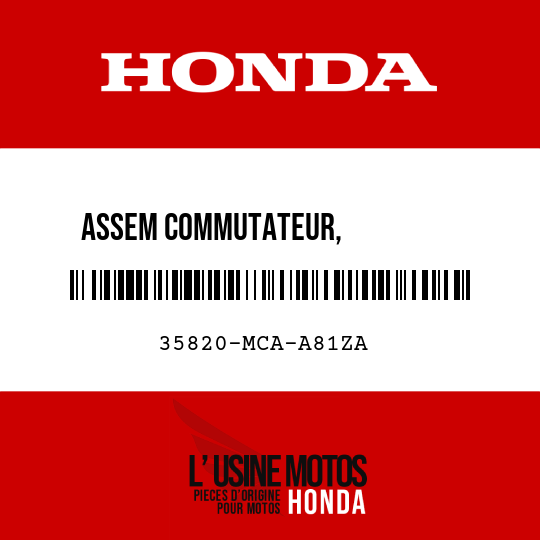 image de 35820-MCA-A81ZA ASSEM COMMUTATEUR,           NIVELLEMENT NH1 