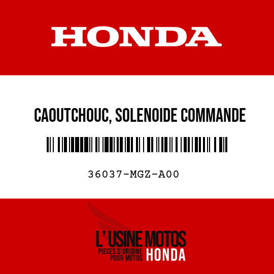 image de 36037-MGZ-A00 CAOUTCHOUC, SOLENOIDE COMMANDE VIDANGE