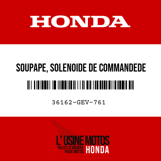 image de 36162-GEV-761 SOUPAPE, SOLENOIDE DE COMMANDEDE PURGE