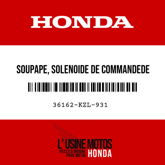 image de 36162-KZL-931 SOUPAPE, SOLENOIDE DE COMMANDEDE PURGE